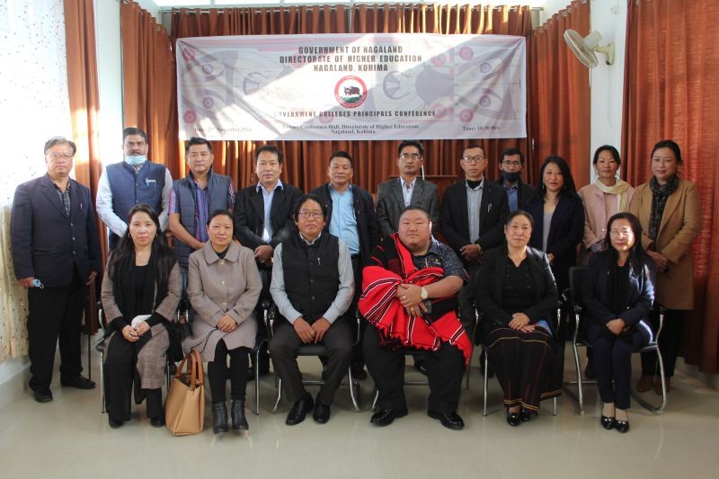 Minister Temjen Imna Along with the officials and participants during the Government Colleges Principal’s Conference held in Kohima on November 25.